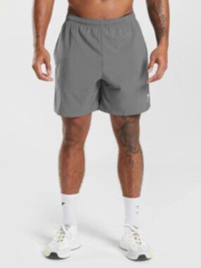 EUC Gymshark Men's Arrival 7" Shorts   Size: XL Color: Charcoal Grey  Lightweigh